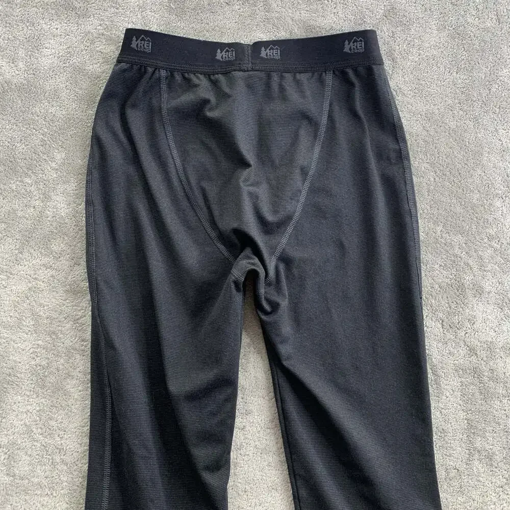 REI Co-op Pants Kids Medium 10/12 Midweight Base Layer Bottoms Thermal Black